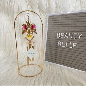 Crystocraft gold angel chime decor